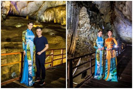 Hai Hoa hậu Thế giới thả dáng trong áo dài Nhật Dũng