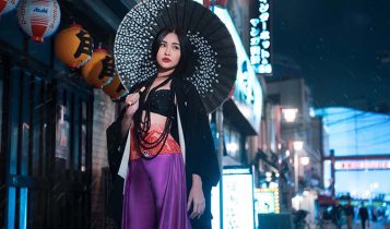 Lê Âu Ngân Anh hóa cô gái Nhật trong trang phục của NTK Võ Việt Chung