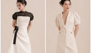 Khánh Linh The Face sang chảnh với đầm trắng đen