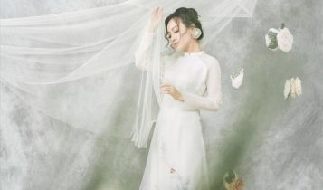 BTV Hoài Anh mong manh thanh thoát với áo dài cách điệu