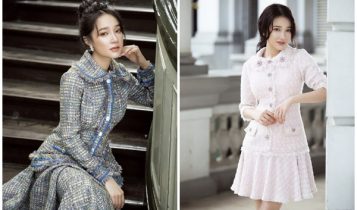 Nhã Phương sang trọng với mẫu váy của NTK Lê Thanh Hòa