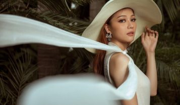 Hoa hậu Thái Nhiên Phương khoe nhan sắc mong manh của NTK Dexnoi Trần