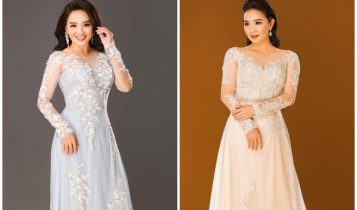 Hoài An nữ tính, dịu dàng trong tà áo dài dành cho cô dâu