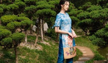 Trúc Diễm giản dị với áo dài đẹp tinh khôi