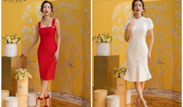 Vũ Ngọc Châm sang trọng với váy đính đá thủ công