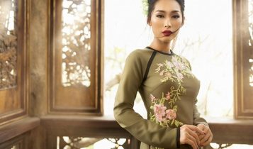 Quỳnh Thy diện áo dài tràn ngập sắc xuân của NTK Võ Việt Chung