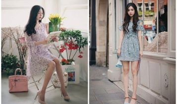 Phái đẹp xinh xắn với váy hoa dạo phố