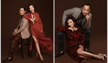 Thu Trang đẹp sang chảnh bên ông xã Tiến Luật
