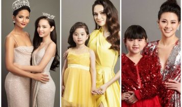 Dàn Hoa hậu chụp ảnh cùng mẫu nhí
