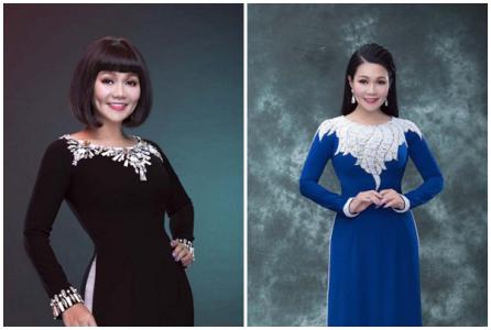 NSƯT Ngọc Huyền diện áo dài đính kết tỉ mỉ