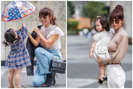 Hà Anh và con gái cá tính dạo phố