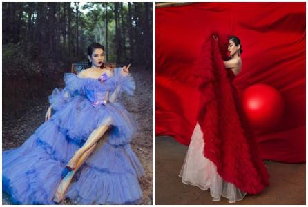 Lệ Quyên gợi cảm với trang phục cúp ngực