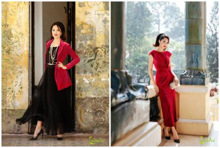 Hoa hậu Hương Giang quý phái với trang phục nhung