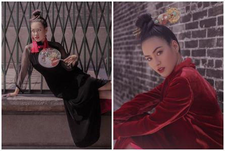 Hoa hậu Diễm Trần đa phong cách với váy nhung