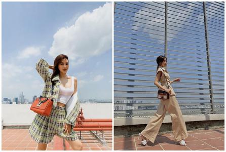 Ninh Dương Lan Ngọc thực hiện bộ ảnh trang phục street style trên tầng thượng