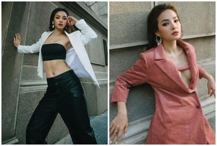 Phương Trinh Jolie khoe khéo vòng một gợi cảm khi diện vest