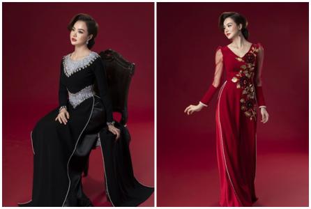 Hoa hậu Kiều Ngân đằm thắm với áo dài nhung