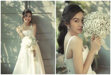 Á hậu Thúy Vân thực hiện bộ ảnh cưới một mình