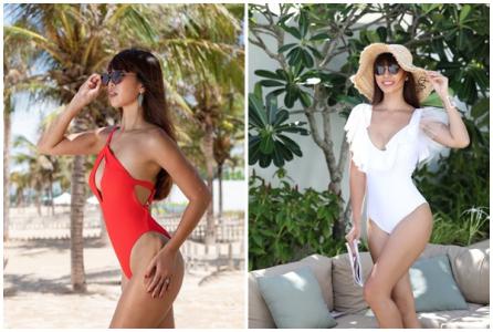 Hà Anh đi du lịch biển Hồ Tràm