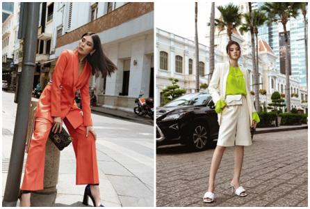 Jolie Nguyễn và Thảo Nhi Lê xuống phố với trang phục của Công Trí