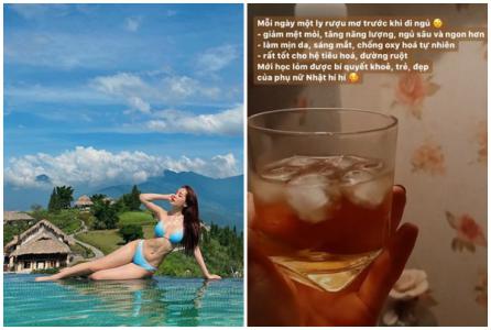 Chi Pu gợi ý sử dụng rượu mơ để cải thiện giấc ngủ