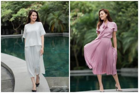 Thu Quỳnh quyến rũ trong BST mới của MC Huyền Châu