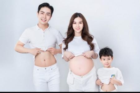 Thu Thủy khoe bụng bầu tháng cuối thai kỳ