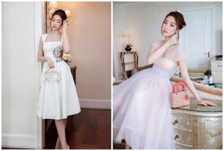 Đỗ Mỹ Linh diện váy đi tiệc cùng loạt túi hàng hiệu