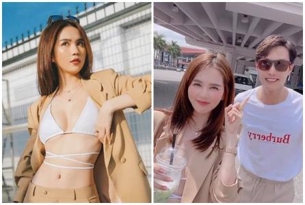 Ngọc Trinh chọn phong cách áo tắm ra sân bay