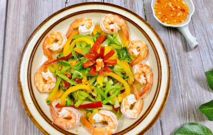 Thực đơn hàng ngày: Gỏi tôm cần tây