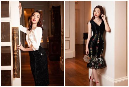 Đỗ Mỹ Linh sang trọng với các mẫu váy đi tiệc