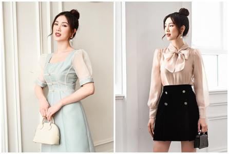 Phí Thuỳ Linh thanh lịch và nữ tính