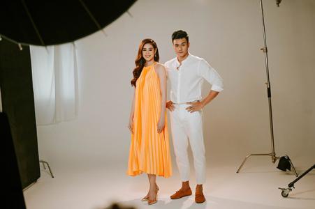 Khánh Vân sánh vai cùng Vĩnh Thuỵ đóng chung quảng cáo