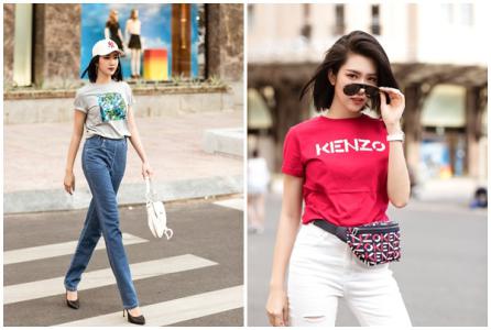 Thuý Ngân dạo phố với thời trang trẻ trung, năng động