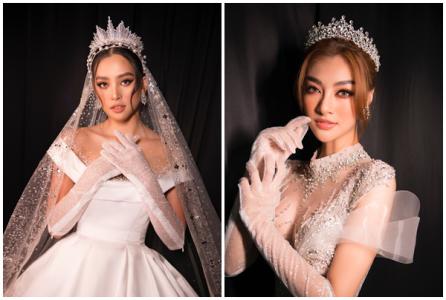 Tiểu Vy và Kiều Loan đọ sắc với váy cưới cầu kỳ