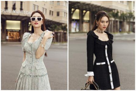 Lan Ngọc xuống phố với thời trang thanh lịch