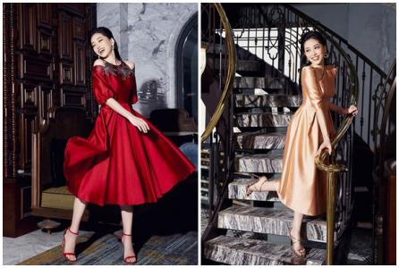 Phương Nga nổi bật với thời trang của NTK Xuân Lê