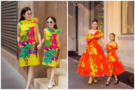 Đồ đôi cho mẹ và bé với màu sắc tươi sáng rực rỡ