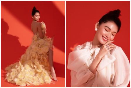 Á hậu Thùy Dung gợi cảm khoe lưng trần với các thiết kế lạ mắt