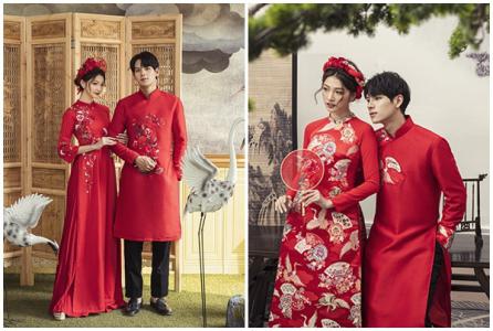 Áo dài đỏ cho các cặp đôi uyên ương