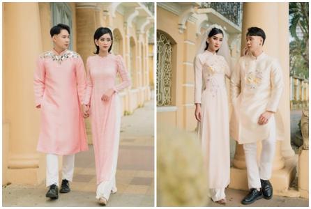 Áo dài cưới cho cặp đôi cô dâu, chú rể