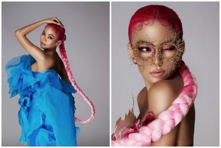 Mâu Thuỷ khoe nét cá tính với tóc hồng