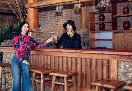 Giáng My và Thanh Mai du xuân tại Pù Luông