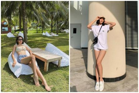 Tiểu Vy diện trang phục khoe khoảng hở