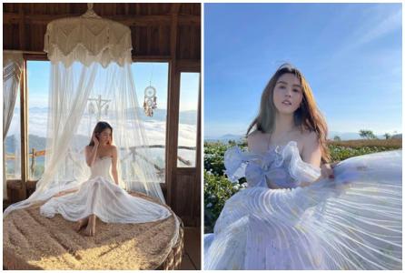 Ngọc Trinh điệu đà với style tiểu thư, công chúa