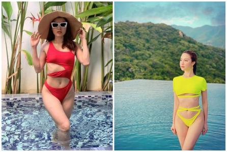 Sao Việt khoe khéo vòng eo với áo tắm