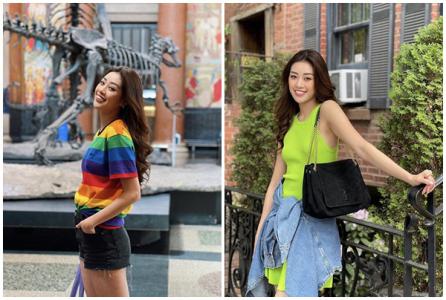 Khánh Vân và phong cách street style trên đường phố Mỹ