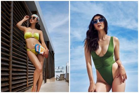 Ngọc Quyên khoe vóc dáng gợi cảm với bikini màu nổi bật