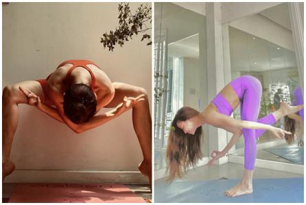 Hồ Ngọc Hà khoe dáng với đồ tập yoga