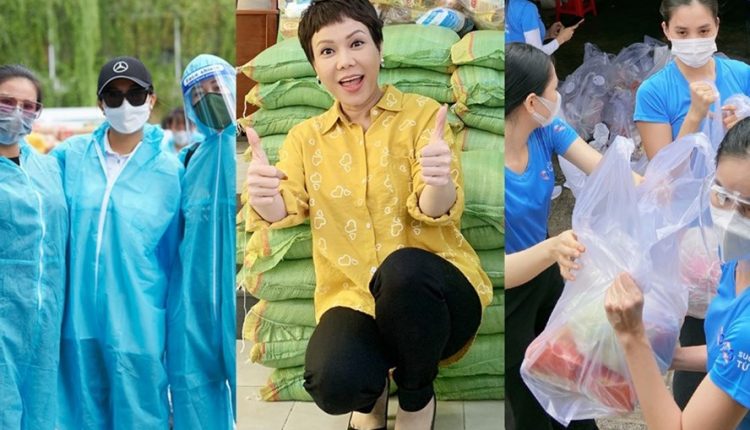 Việt Hương, Tiểu Vy, Khánh Vân trao đi 300 tấn lương thực cho người nghèo